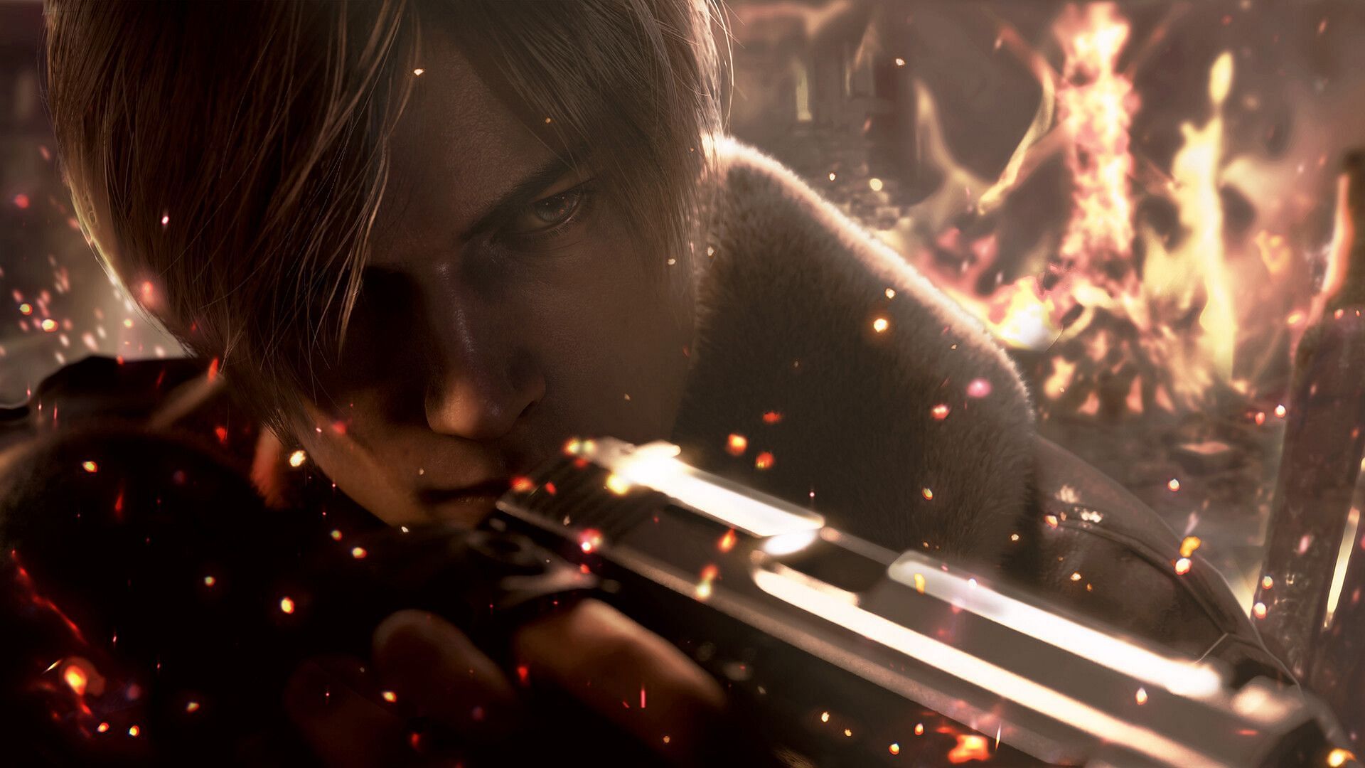 Leon Kennedy in RE4 Remake (Image via Capcom)